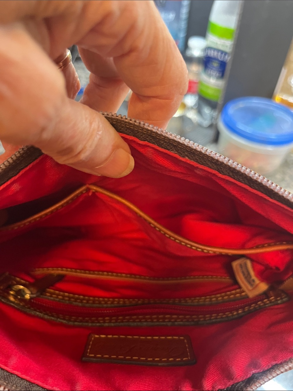 Dooney & Bourke Grey Nylon Crossbody Bag DAMAGED - Picture 10 of 16